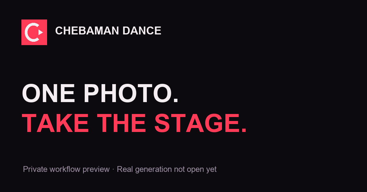 ChebaMan Dance - How to make a Cheba Man AI dance video from one photo